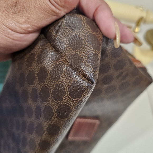 Vintage Celine Macadam Coated Canvas Cosmetic Pouch. - Picture 8 of 17